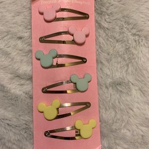 Disney NWT Hair Barrettes, green/pink/yellow
